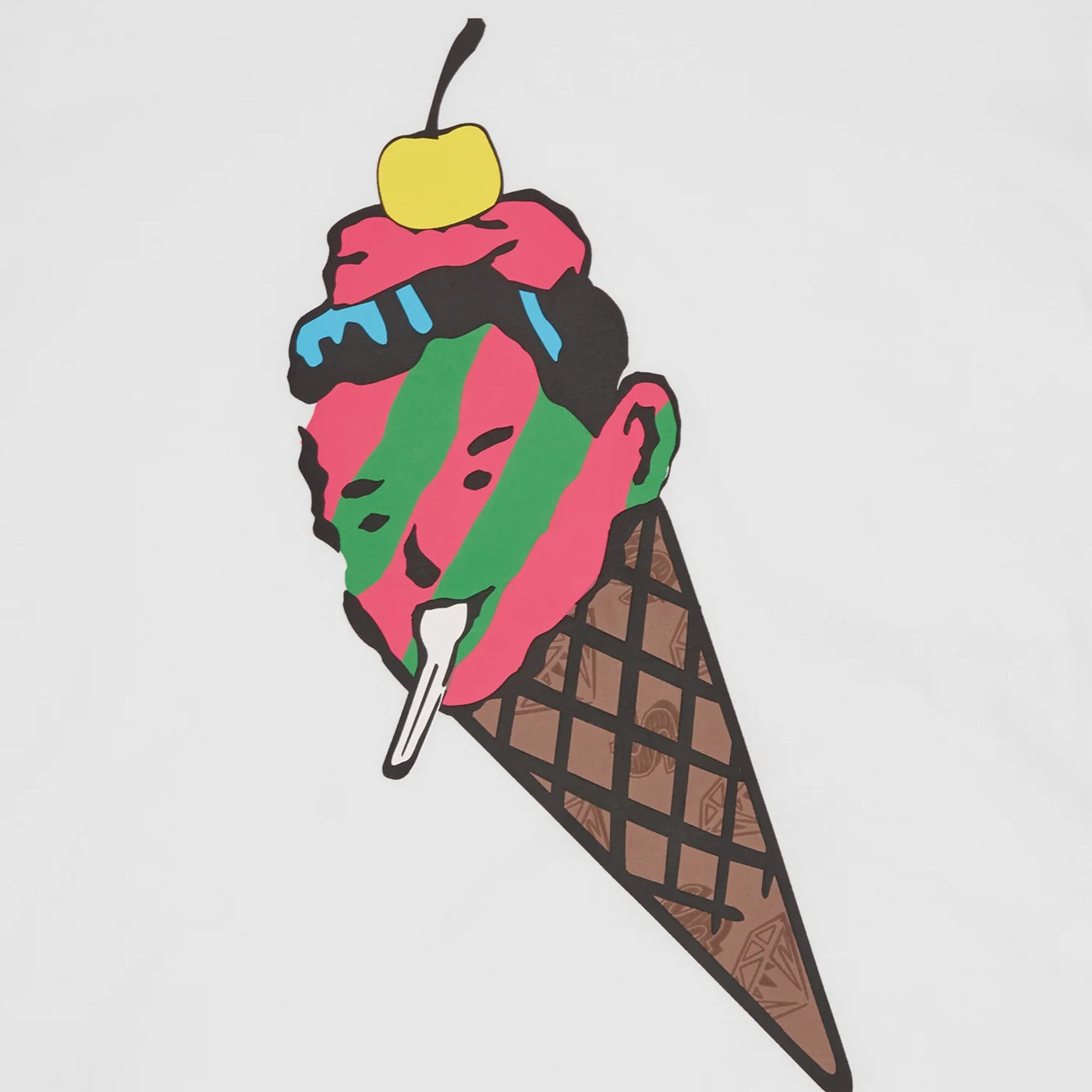 Ice-Cream T-Shirt Cone Man White