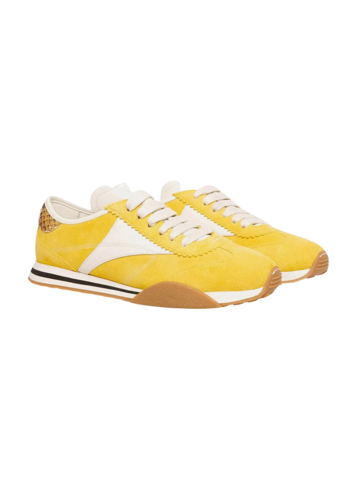 Bally Sneaker Panelled White-Mustard