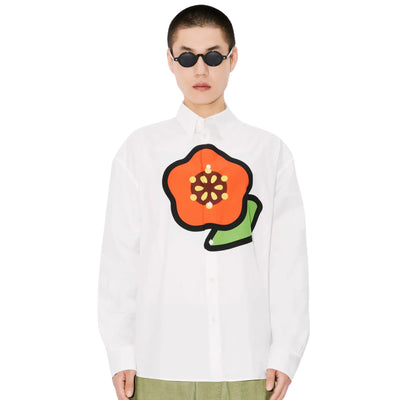 Kenzo Shirt Split Boke Flower White