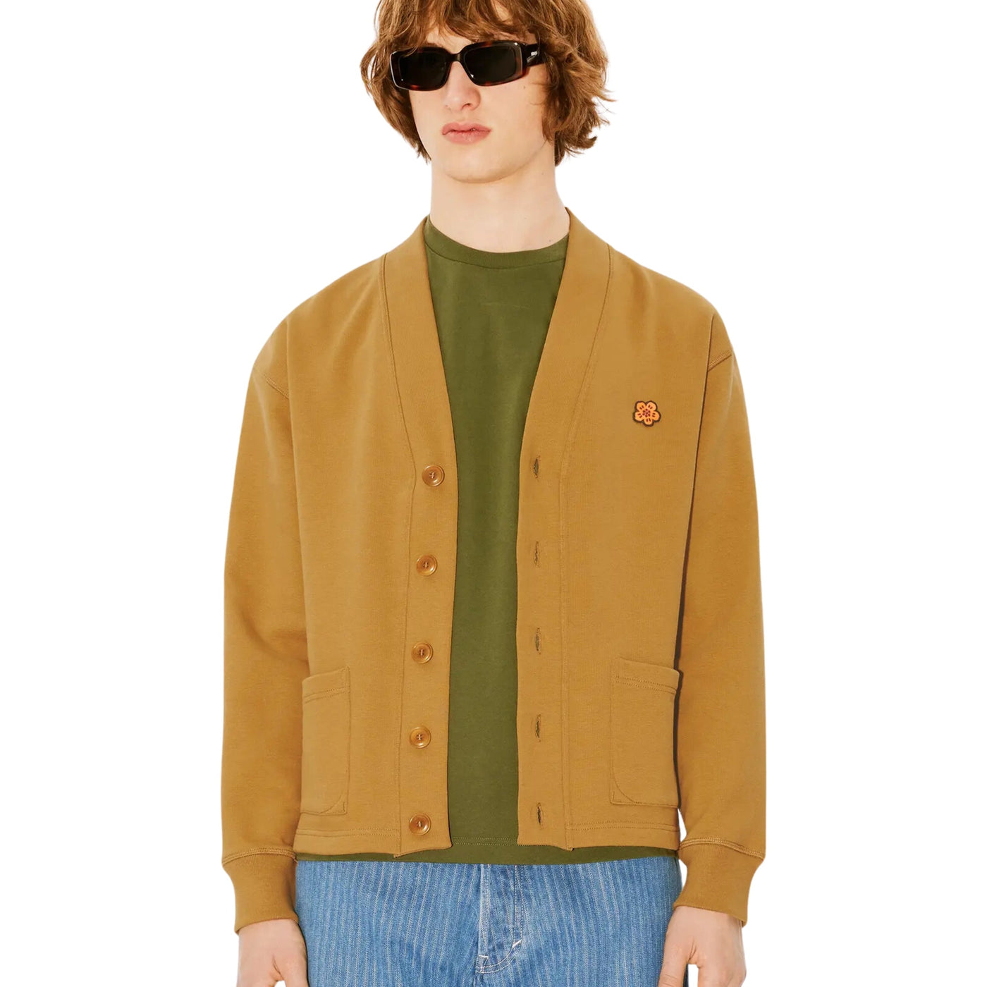 Kenzo Cardigan Ladies Flower Caramel