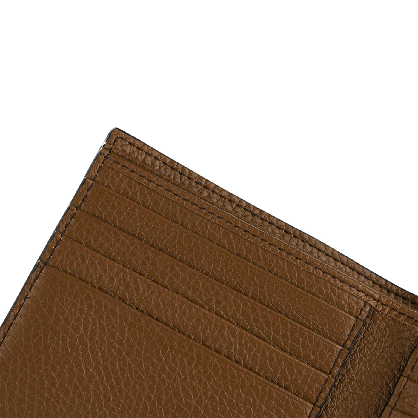 Bally Wallet Strip Logo White-Desert Brown