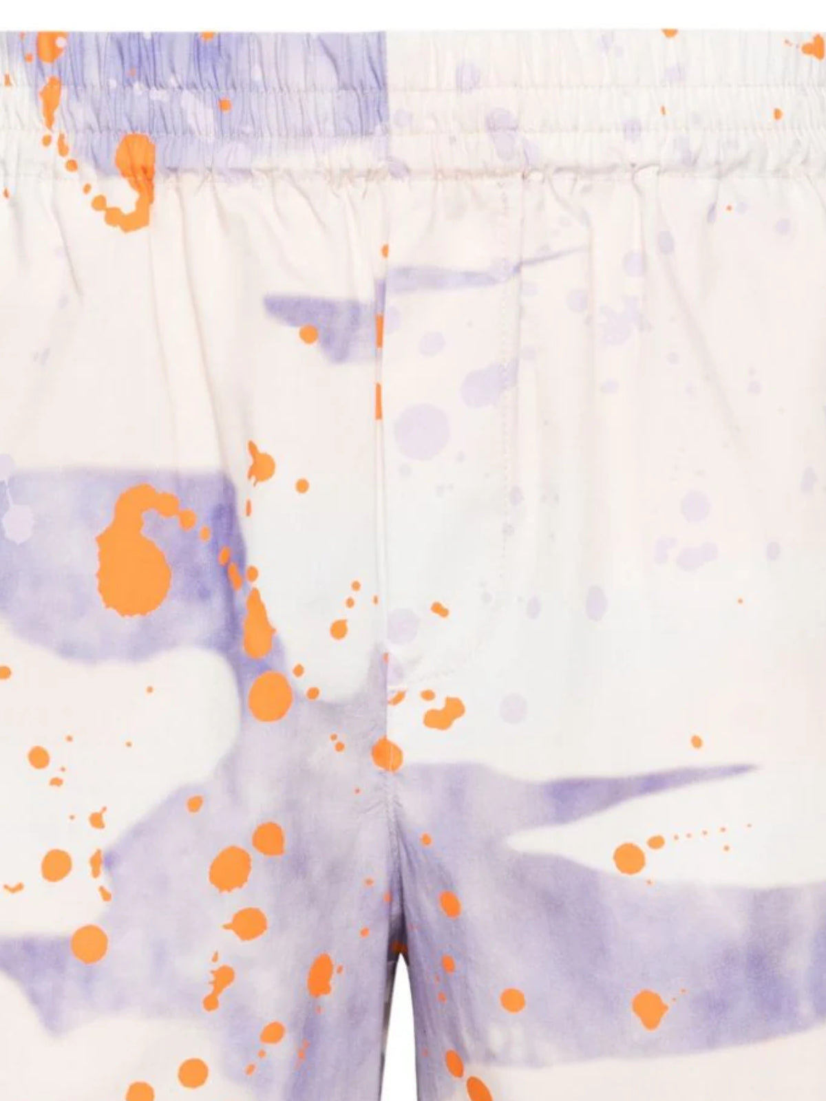 Msgm Shorts Allover Print Lilac-Cream