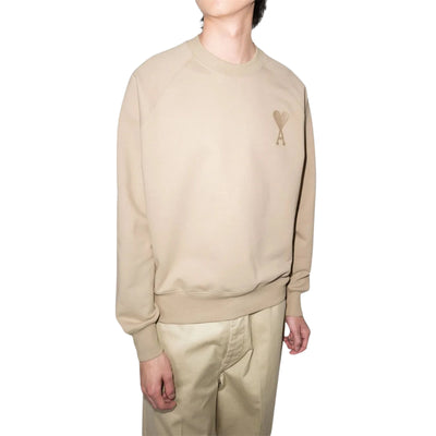 Ami  Sweater Logo Mono Beige