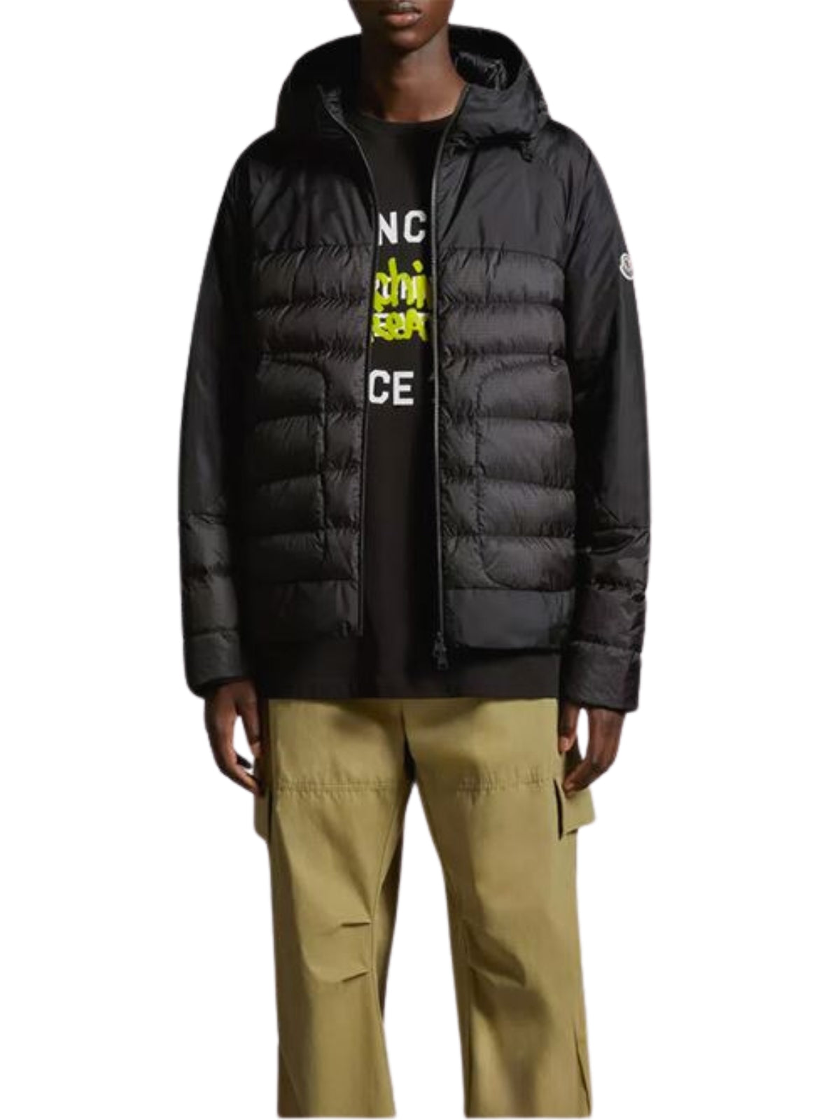 Moncler Jacket Gloas Hooded Logo Black
