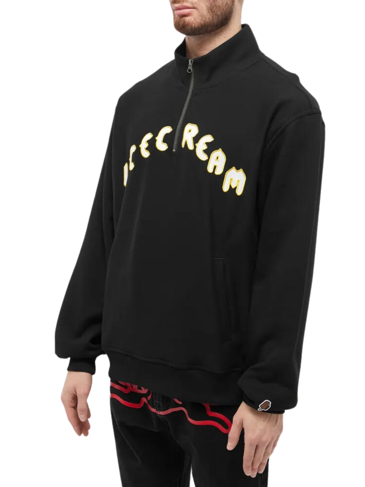 Icecream  Sweater Half Zip Black