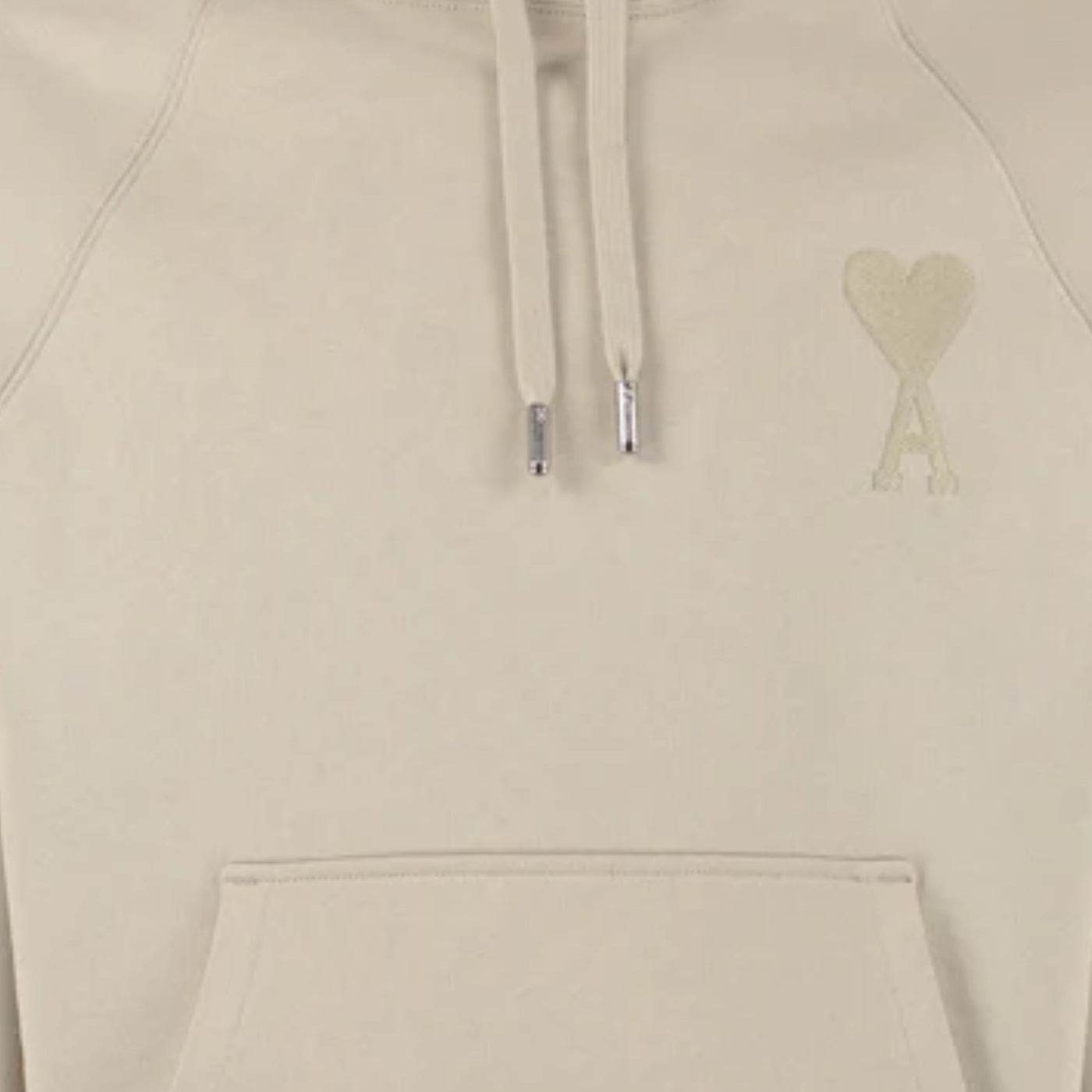 Ami Sweater Mono Logo Hoodie Beige