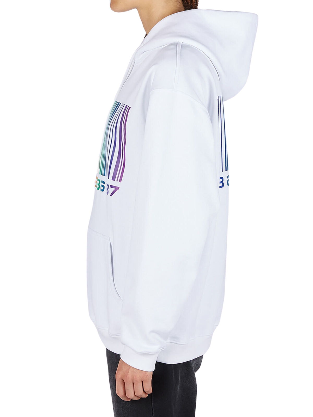 Vtmnts Sweater Rainbow Barcode Hoodie White