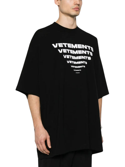 Vetements T-Shirt Multi Logo Black