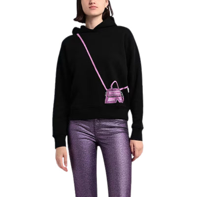Karl Lagerfeld Sweater Ladies Graphic Side Bag Black