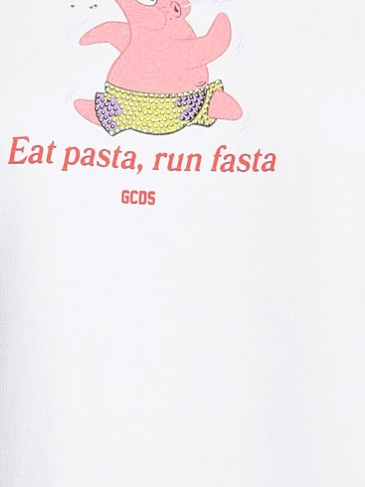 Gcds Sweater Eat Pasta Run Fasta White
