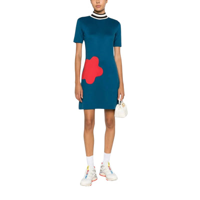 Kenzo Dress Side Flower Red-Blue