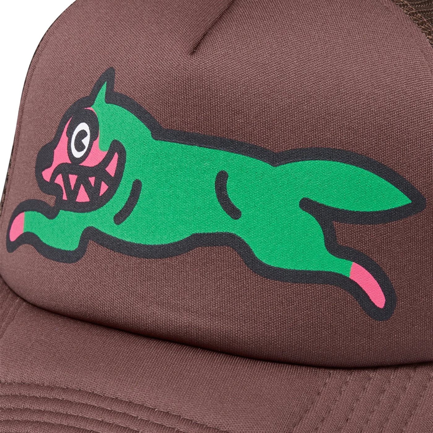 Ice-Cream Cap Trucker Running Dog Brown