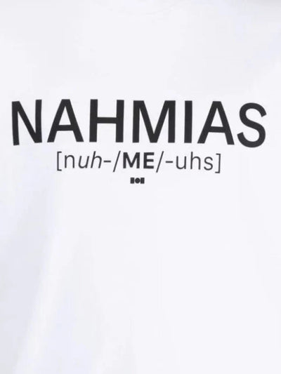 Nahmias T-Shirt Pronunciation Logo White