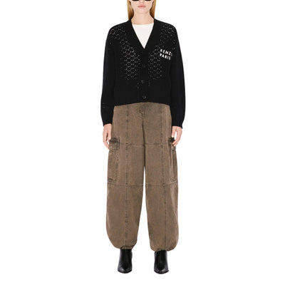 Kenzo Cardigan Logo Black