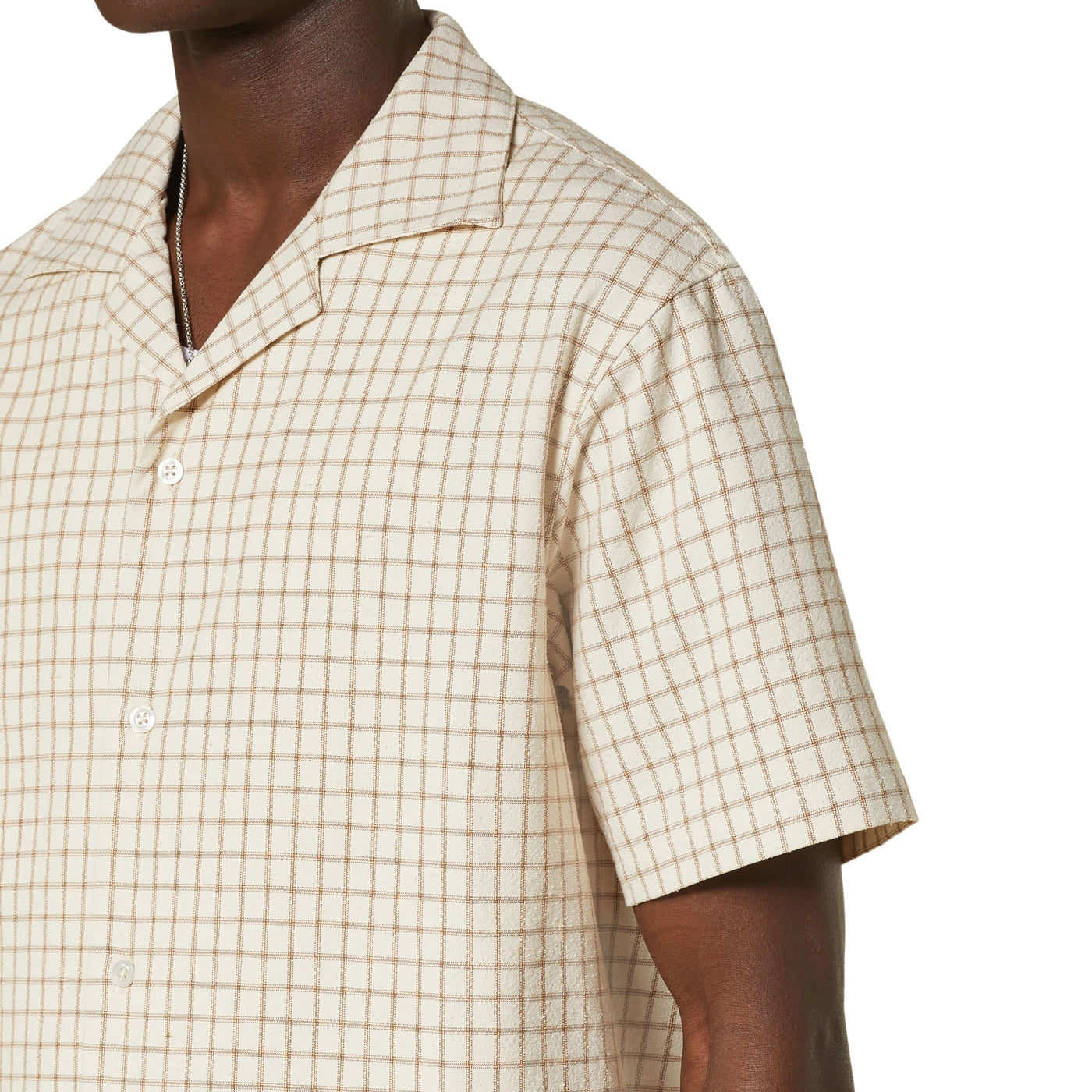 Drole De Monsieur Shirt Checkered Beige