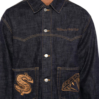 Billionaire Boys Club Jacket Diamonds & Dollars Pocket Logo Indigo