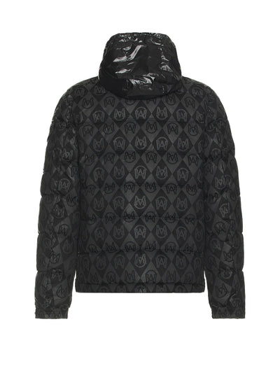 Moncler Jacket Bourne Allover Print Black