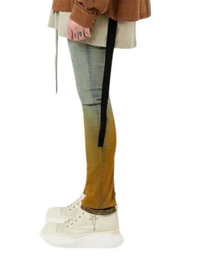 Rick Owens Jeans Washed Blue-Mustard