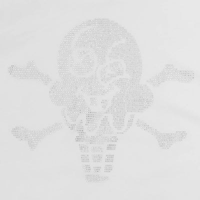 Ice-Cream T-Shirt Rhinestone Cones & Bones White