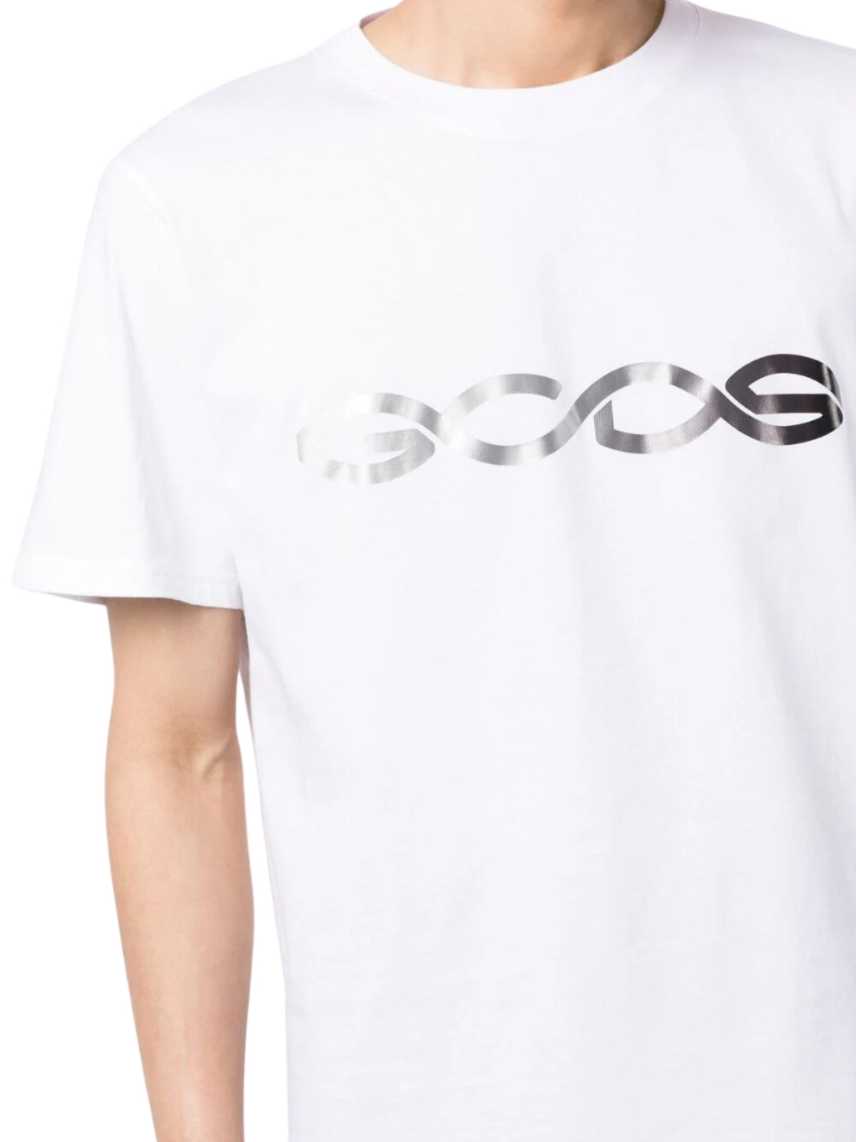 Gcds T-Shirt Reflective Print Logo White