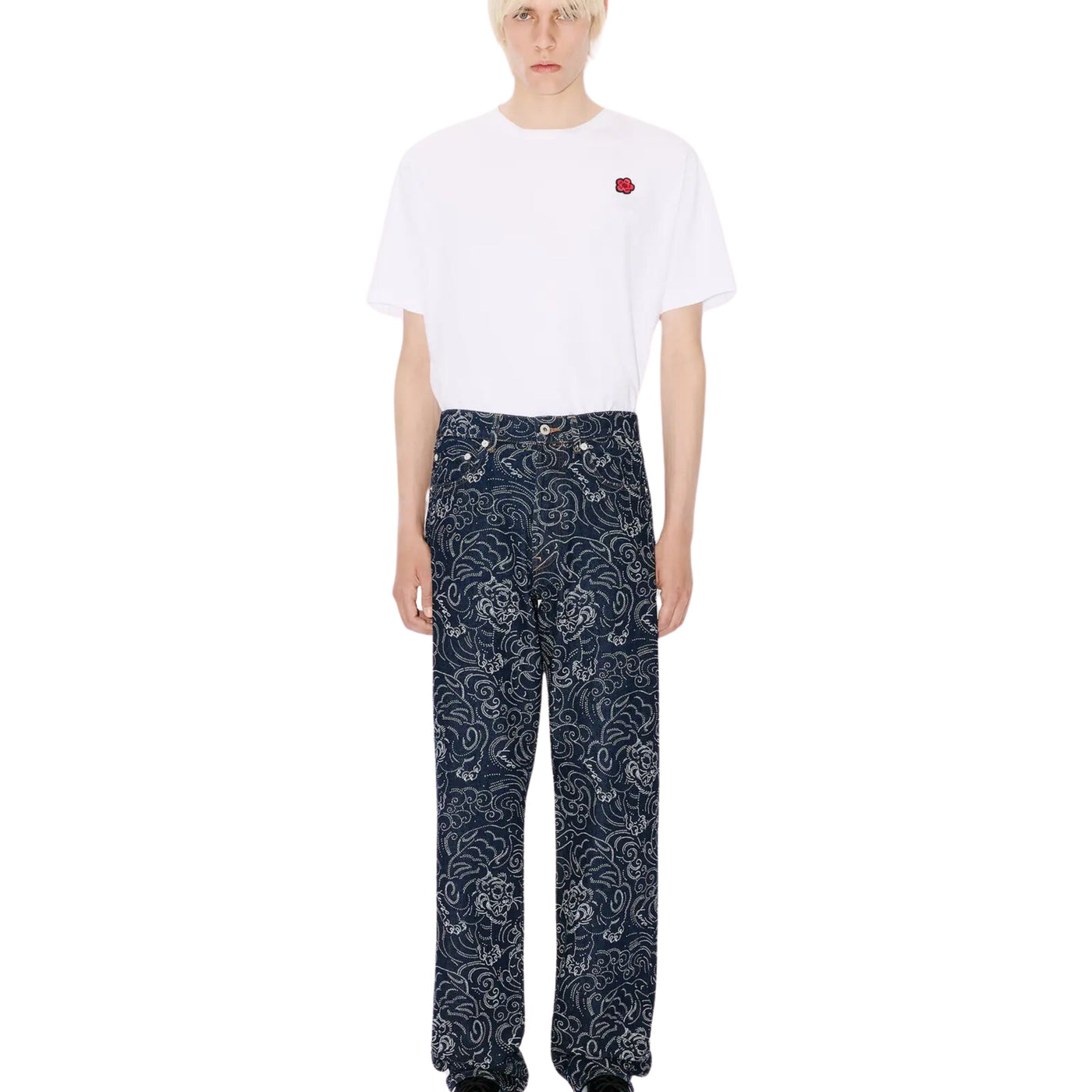 Kenzo Jeans Star Tiger Asagao Denim Blue