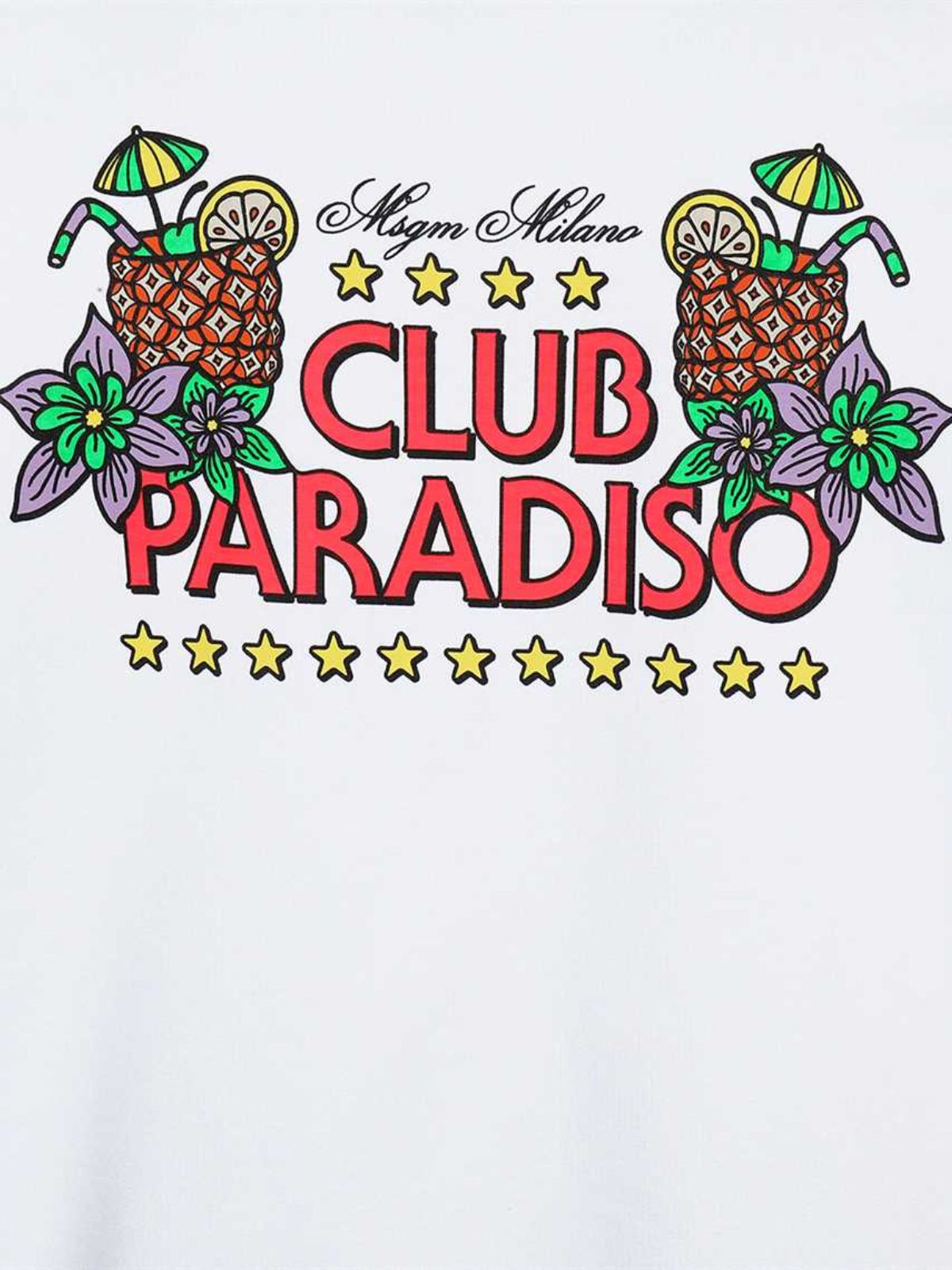 Msgm Sweater Club Paradiso White