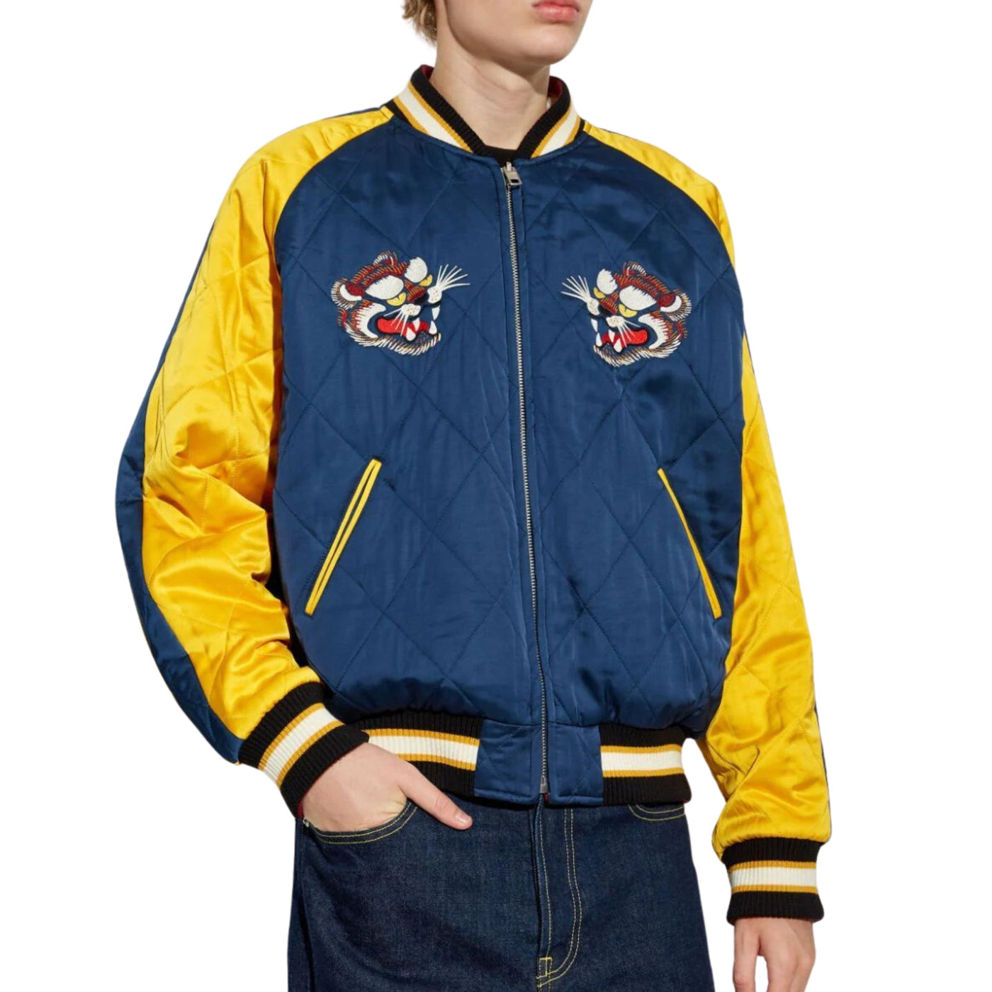 Kenzo Jacket Bomber Tigers Yellow-Blue