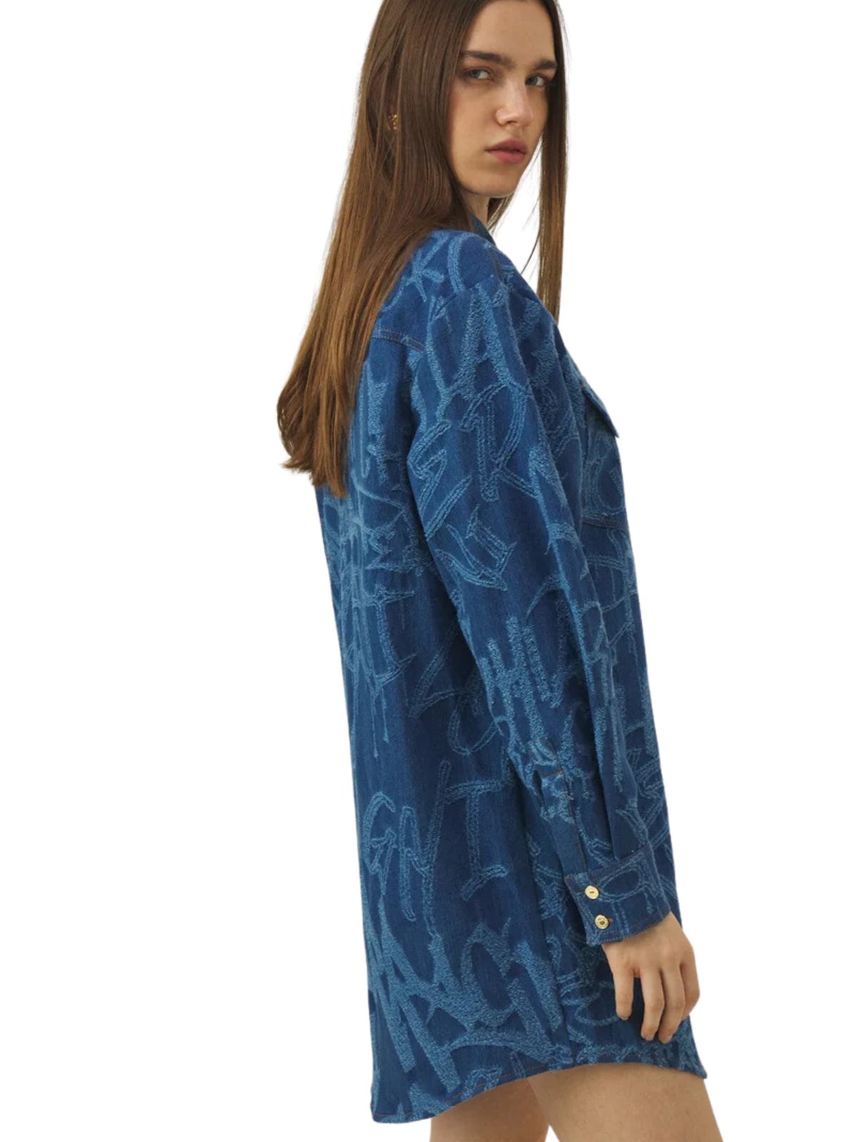 Chiara Ferragni Dress Shirt Ladies Denim Blue