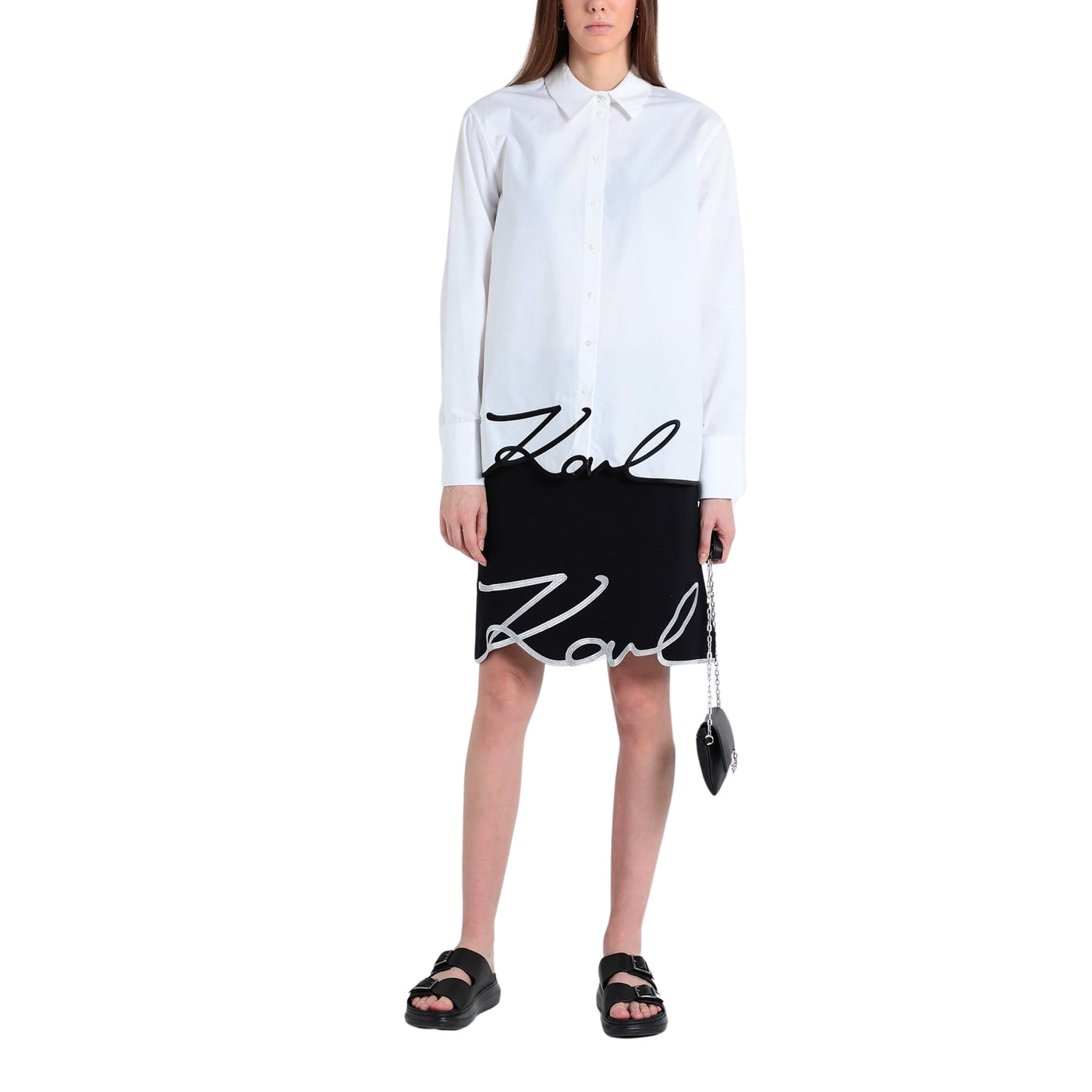 Karl Lagerfeld Shirt Signature Logo White