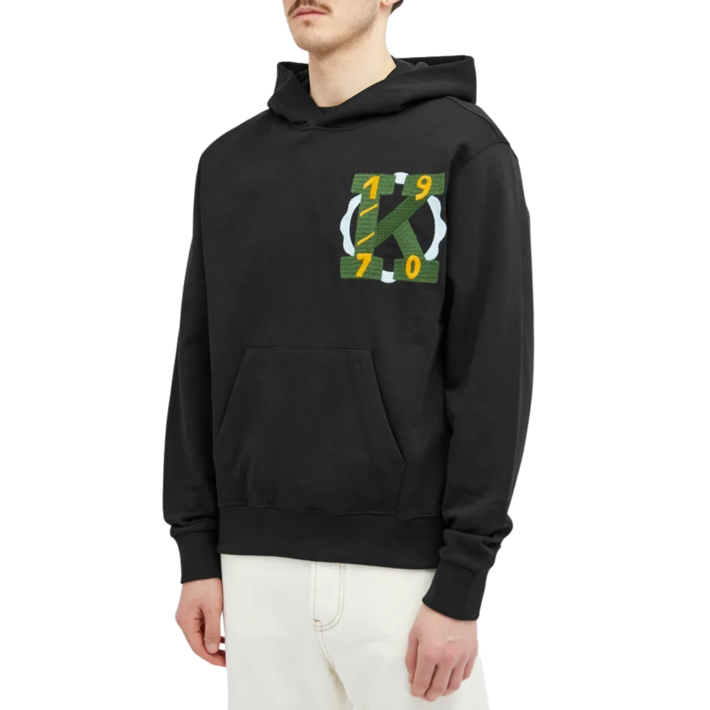 Kenzo Hoodie Embroidered Logo Black