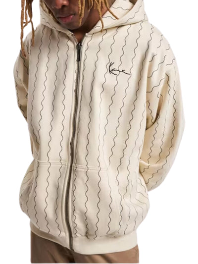 Karl Kani Jacket Ziczac With Hood Off-White