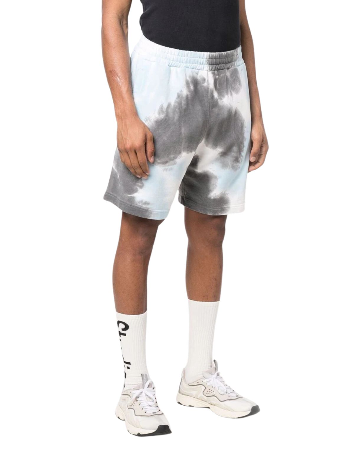 Msgm Shorts Dyed White-Charcoal