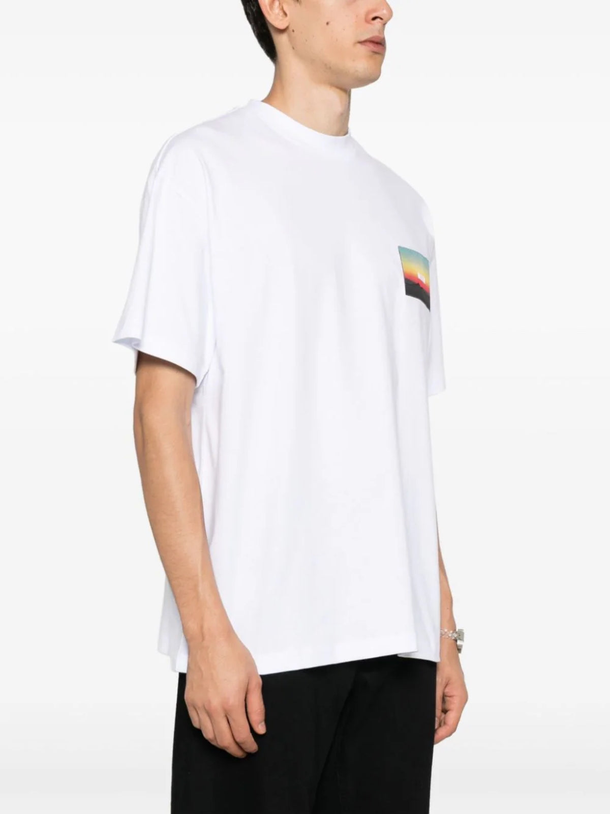 Msgm T-Shirt Block Logo White