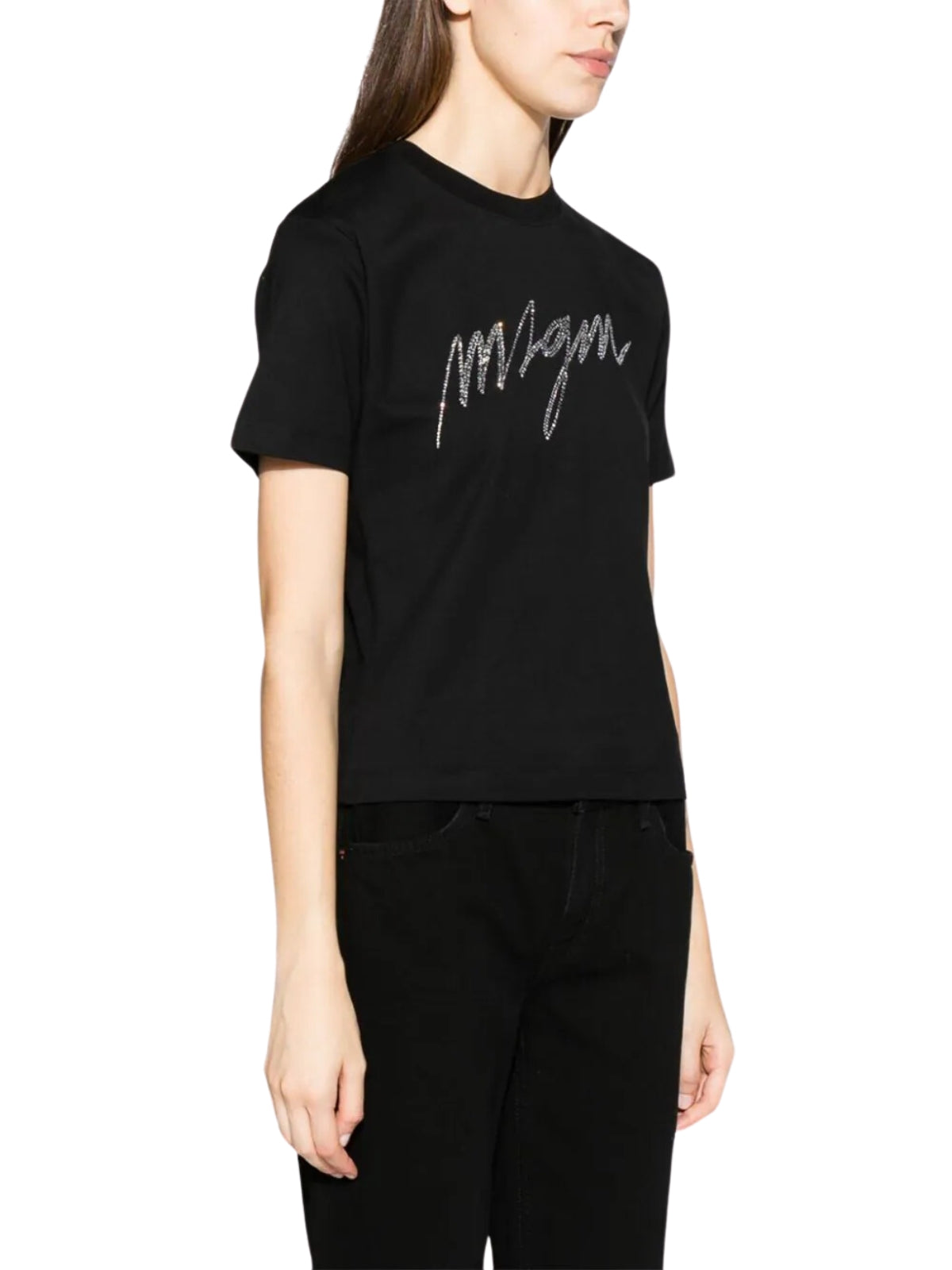 Msgm T-Shirt Ladies Logo Black