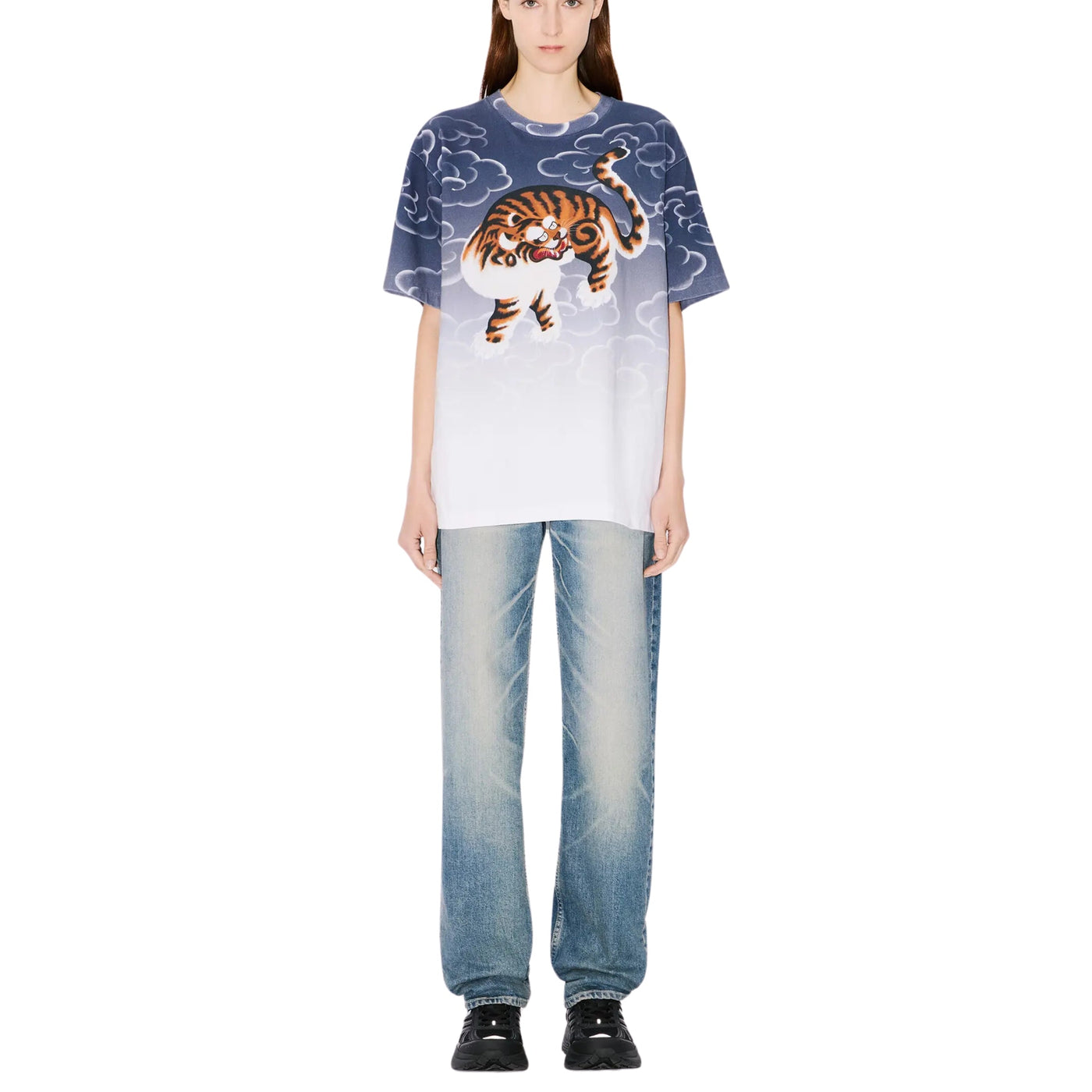 Kenzo T-Shirt Tiger On Cloud Blue