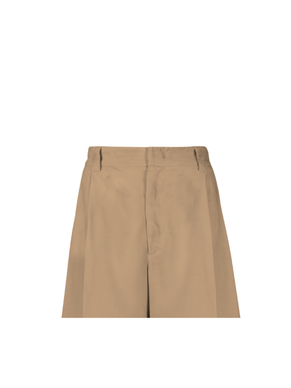 Msgm Shorts Back Print Beige