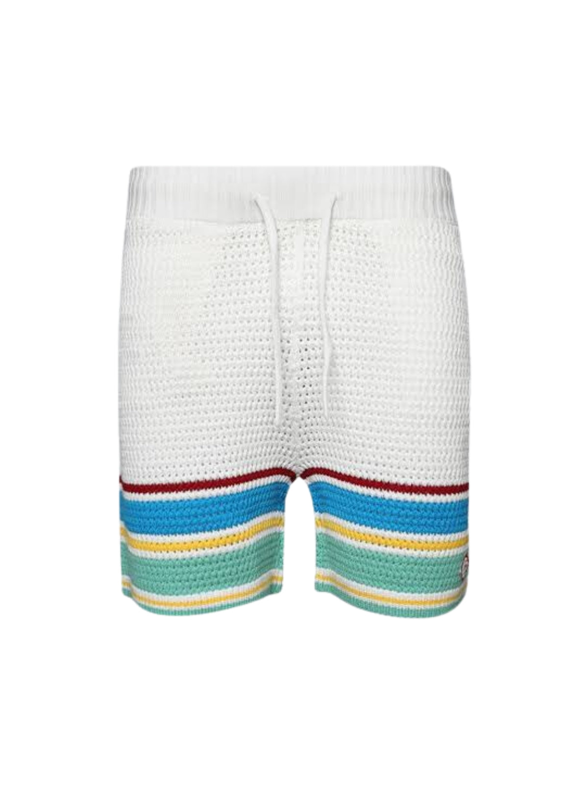Casablanca Shorts Crochet Effect Tennis White-Blue Multi