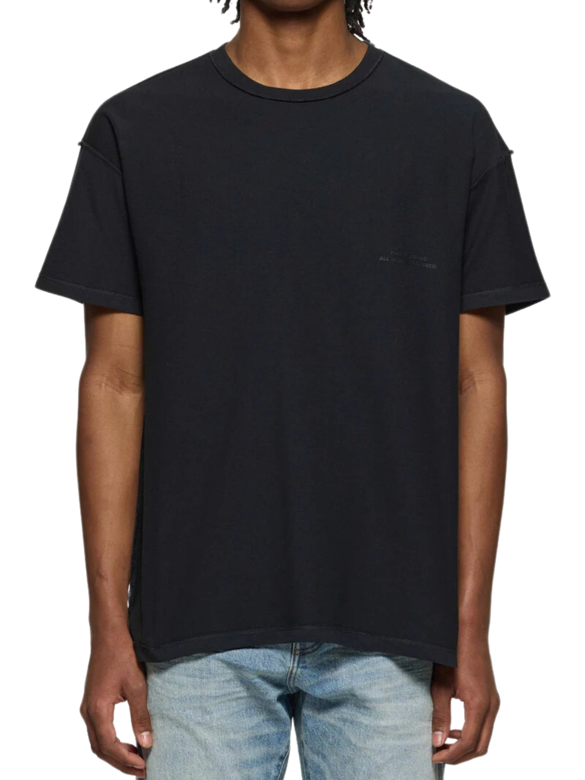 Purple T-Shirt Back Bold Logo Black