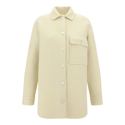 Jil Sander Jacket Button Down Top Pocket Off-White