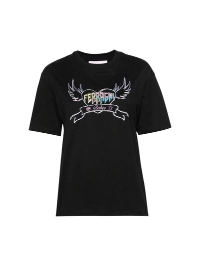 Chiara T-Shirt Heart Logo Black