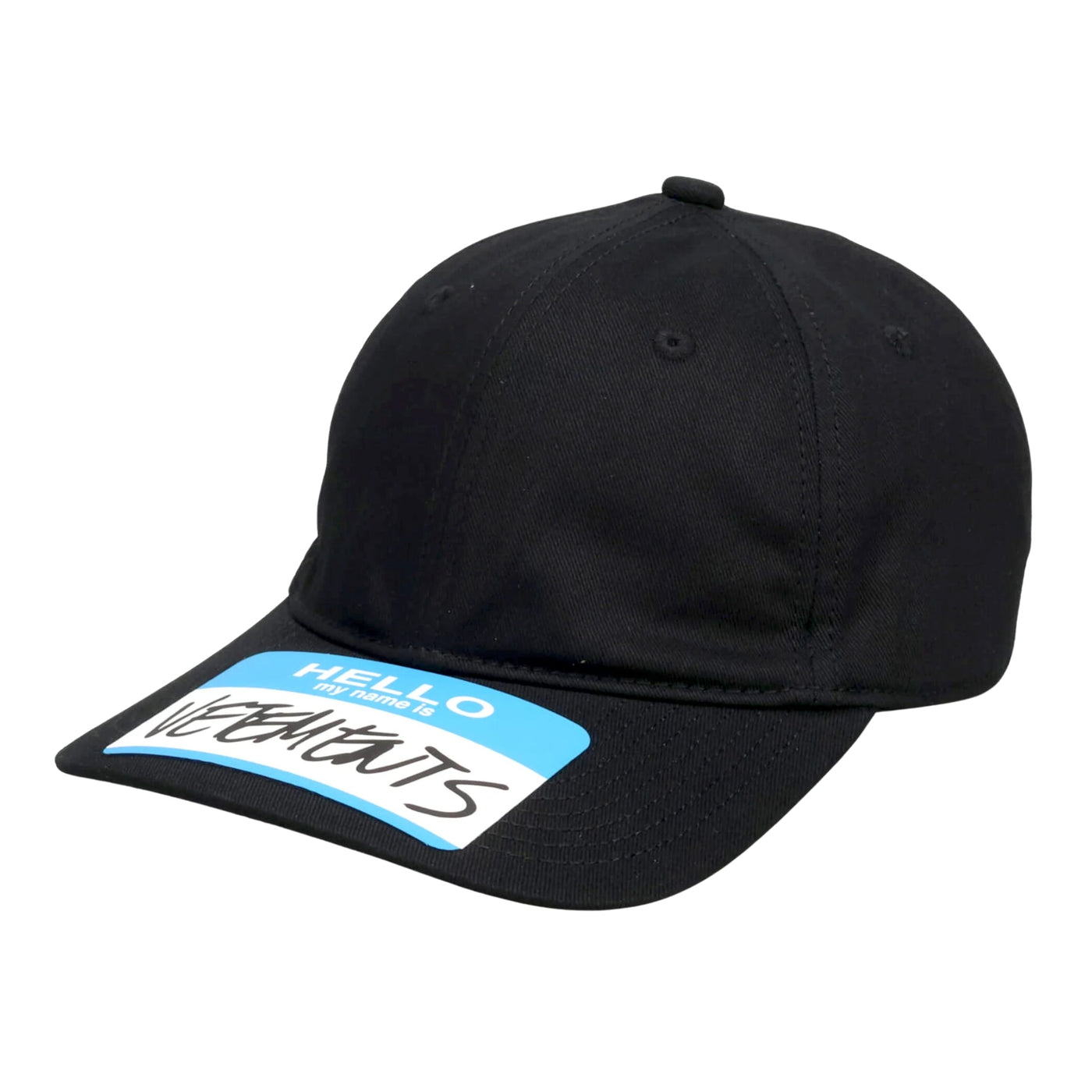 Vetements Cap My Name Sticker Black