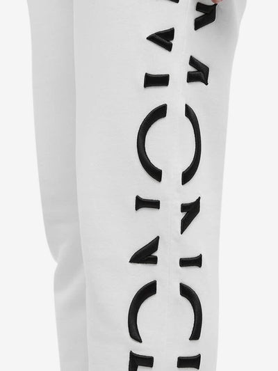 Moncler Track Pant Vertical Logo White