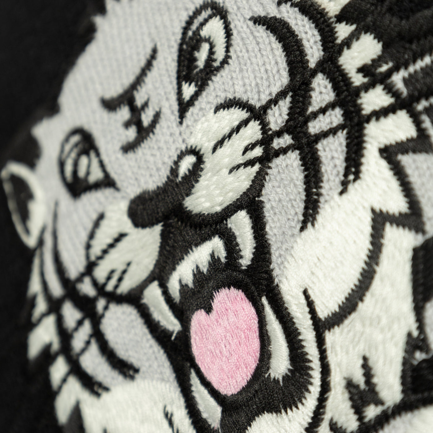 Kenzo Sweater Relaxed Tiger On Logo Black-White