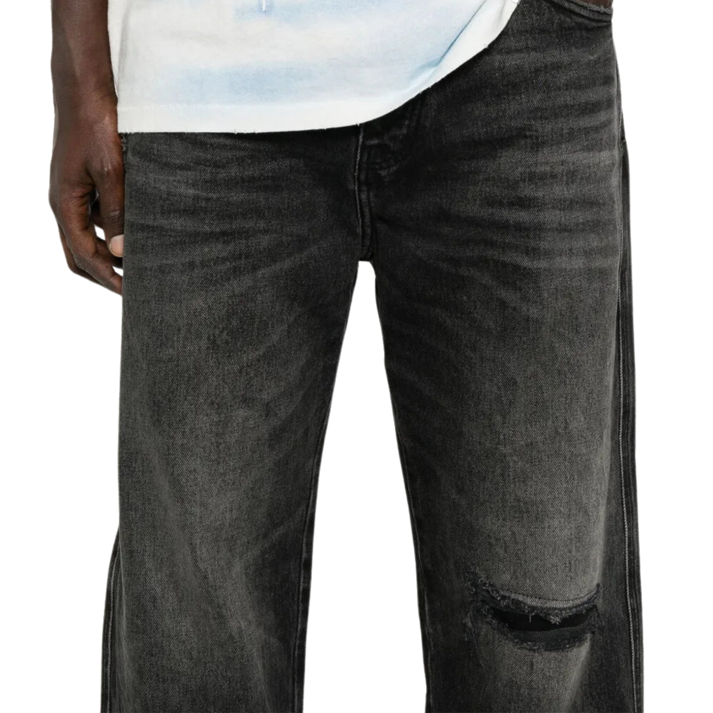 Purple Jeans Boot Cut Rip Black