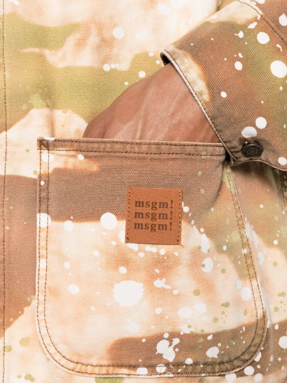 Msgm Jacket Allover Print Camo