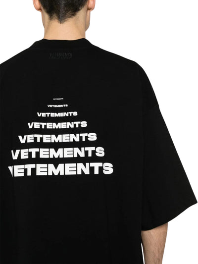 Vetements T-Shirt Multi Logo Black