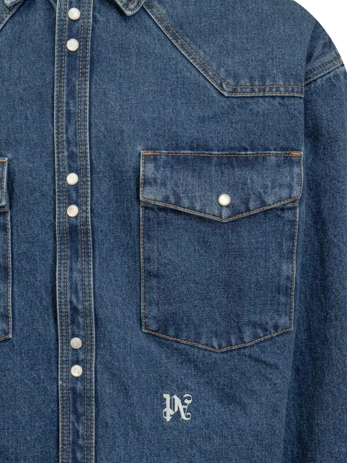 Palm Angels Shirt Denim Bluie