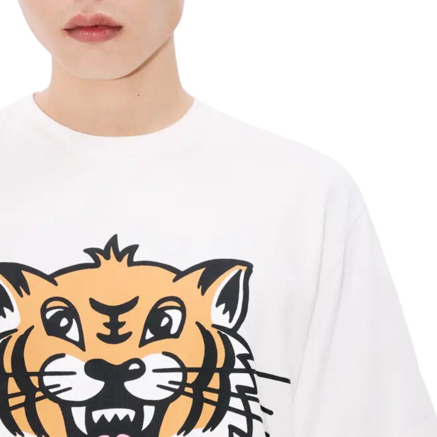 Kenzo T-Shirt Tiger Face White