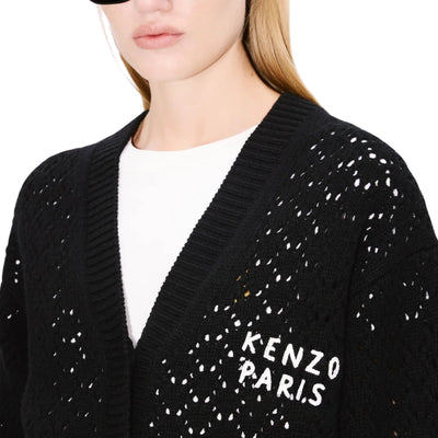 Kenzo Cardigan Logo Black