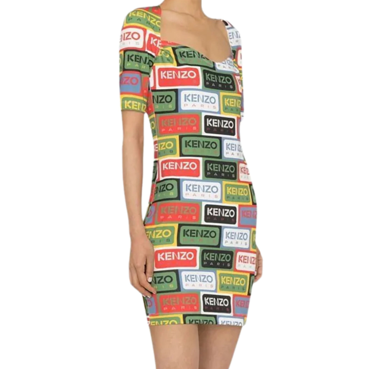 Kenzo Dress Allover Logo Multi Colour